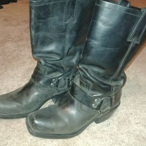 Cabela's Black Leather Harness Boots Women